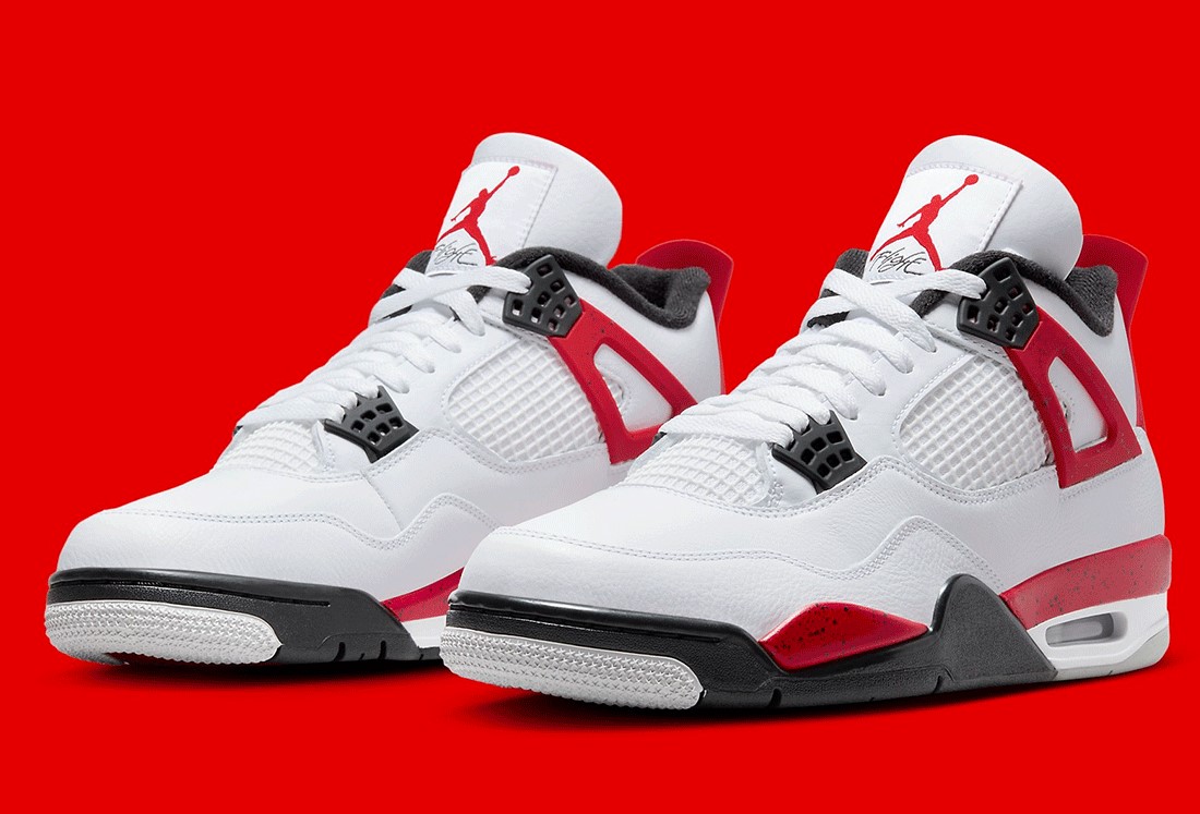 air jordan retro 4 kırmızı beyaz